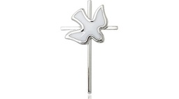 [1812WSS] Sterling Silver Cross Holy Spirit Medal