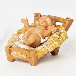 [RO-72513] 5"Infant Nativity Fig With Manger - Christmas