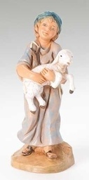 [RO-57521] 5&quot; Silas Boy Holding Sheep Figure - Christmas