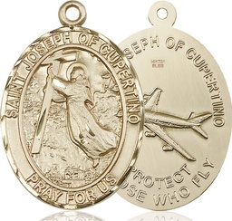 [6057GF] 14kt Gold Filled Saint Joseph of Cupertino Medal