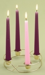 [RO-66644] 6.5&quot;D Metal Advent Wreath W/4 - Christmas