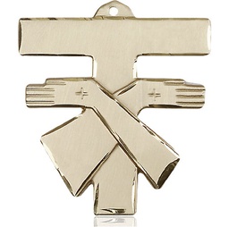 [6073GF] 14kt Gold Filled Franciscan Cross Medal