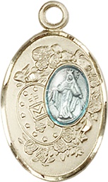 [5682EKT] 14kt Gold Miraculous Medal