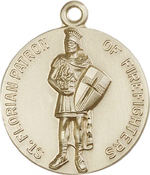 [5687GF] 14kt Gold Filled Saint Florian Medal