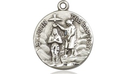 [4229SS] Sterling Silver Saint John the Baptist Medal