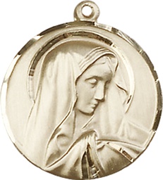 [4249GFY] 14kt Gold Filled Sorrowful Mother Medal