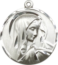 [4249SSY] Sterling Silver Sorrowful Mother Medal