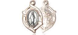 [4257MSSG] Gold Plate Sterling Silver Miraculous Medal