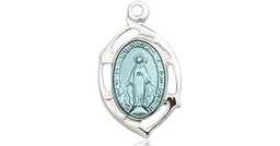 [4258MSS] Sterling Silver Miraculous Leaf Medal
