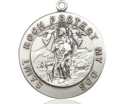 [4270SS] Sterling Silver Saint Roch Medal