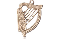 [5103GF] 14kt Gold Filled Irish Harp Medal