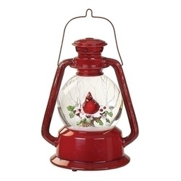 [RO-134732] 9&quot;H Mus Red Lantern Dome 100Mm - Cardinal  Snowflakes