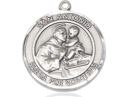 [7004RDSPSS] Sterling Silver San Antonio Medal