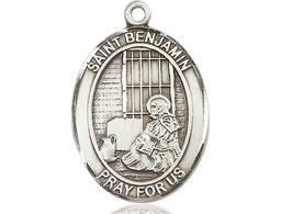 [7013SS] Sterling Silver Saint Benjamin Medal