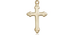 [5415GFY] 14kt Gold Filled Cross Medal - With Box