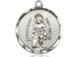 [5437SS] Sterling Silver Saint Perregrine Medal