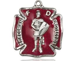 [5445ESS] Sterling Silver Saint Florian Medal
