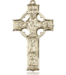 [5459GF] 14kt Gold Filled Celtic Cross Medal