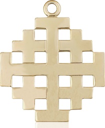 [5545GF] 14kt Gold Filled Jerusalem Cross Medal
