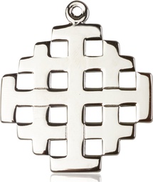 [5545SS] Sterling Silver Jerusalem Cross Medal