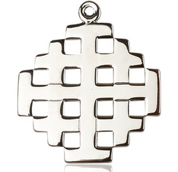 [5546SS] Sterling Silver Jerusalem Cross Medal