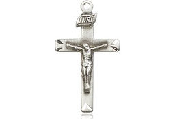 [5668SS] Sterling Silver Crucifix Medal