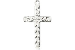[5669SSY] Sterling Silver Cross Medal - With Box