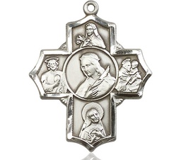 [5672SS] Sterling Silver Philomena Theresa Rita Antony Jude Medal