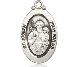 [4145KSS] Sterling Silver Saint Joseph Medal