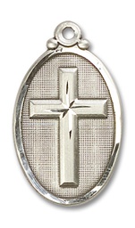 [4145YSS] Sterling Silver Cross Medal
