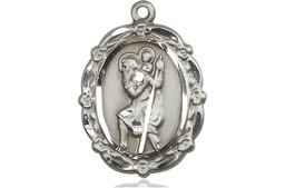 [4146CSS] Sterling Silver Saint Christopher Medal
