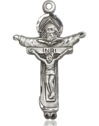 [4151SS] Sterling Silver Trinity Crucifix Medal