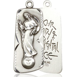 [4162SS] Sterling Silver Our Lady of Mental Peace Medal