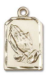 [4223GF] 14kt Gold Filled Praying Hands Medal
