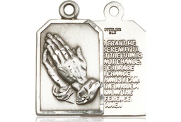 [4223SS] Sterling Silver Praying Hands Medal