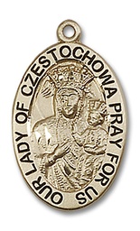 [6093GF] 14kt Gold Filled Our Lady of Czestochowa Medal