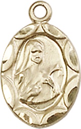 [0301TKT] 14kt Gold Saint Theresa Medal