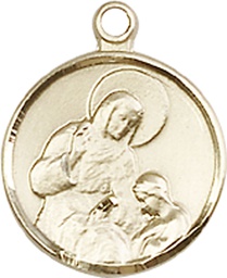 [0601AKT] 14kt Gold Saint Ann Medal