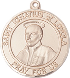 [8217RDKT] 14kt Gold Saint Ignatius of Loyola Medal