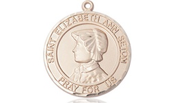 [8224RDKT] 14kt Gold Saint Elizabeth Ann Seton Medal