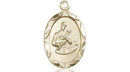 [0612GKT] 14kt Gold Saint Gerard Medal