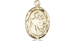 [0612KKT] 14kt Gold Saint Joseph Medal
