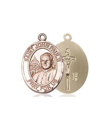 [8234KT] 14kt Gold Saint John Paul II Medal
