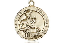 [0701GKT] 14kt Gold Saint Gerard Medal