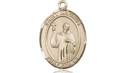 [8241KT] 14kt Gold Saint Maurus Medal