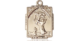 [0804FCKT] 14kt Gold Saint Francis of Assisi Medal