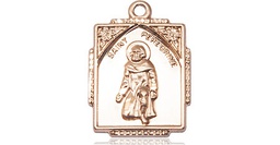[0804PKT] 14kt Gold Saint Peregrine Medal