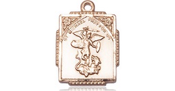 [0804RKT] 14kt Gold Saint Michael the Archangel Medal