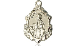 [0822DYKT] 14kt Gold Saint Dymphna Medal