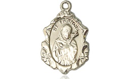 [0822FCKT] 14kt Gold Saint Francis Medal